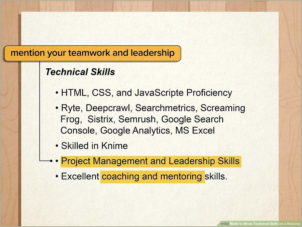 Good Technical Skills To Include On Resume