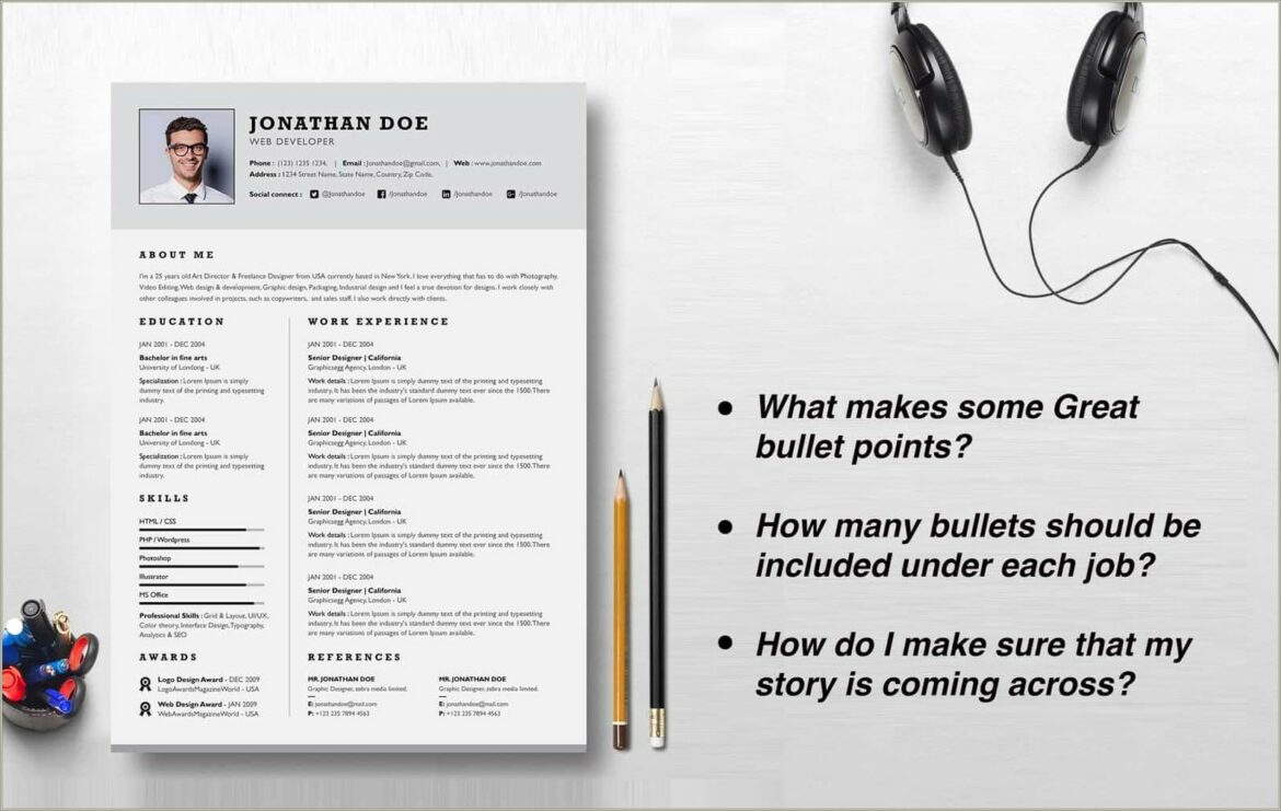 Good Words For Resume Bullet Points