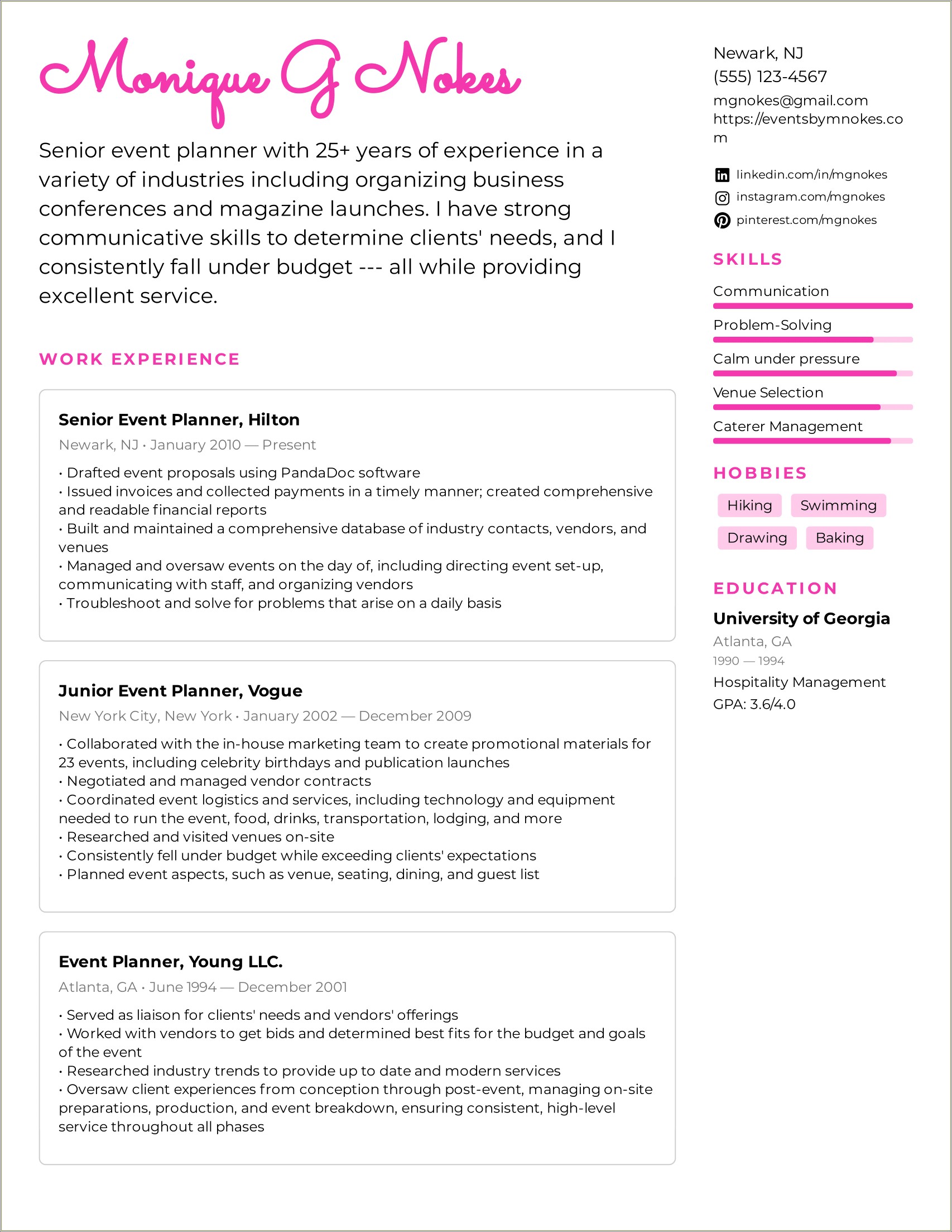 Good Working For Customer Communications On Resume