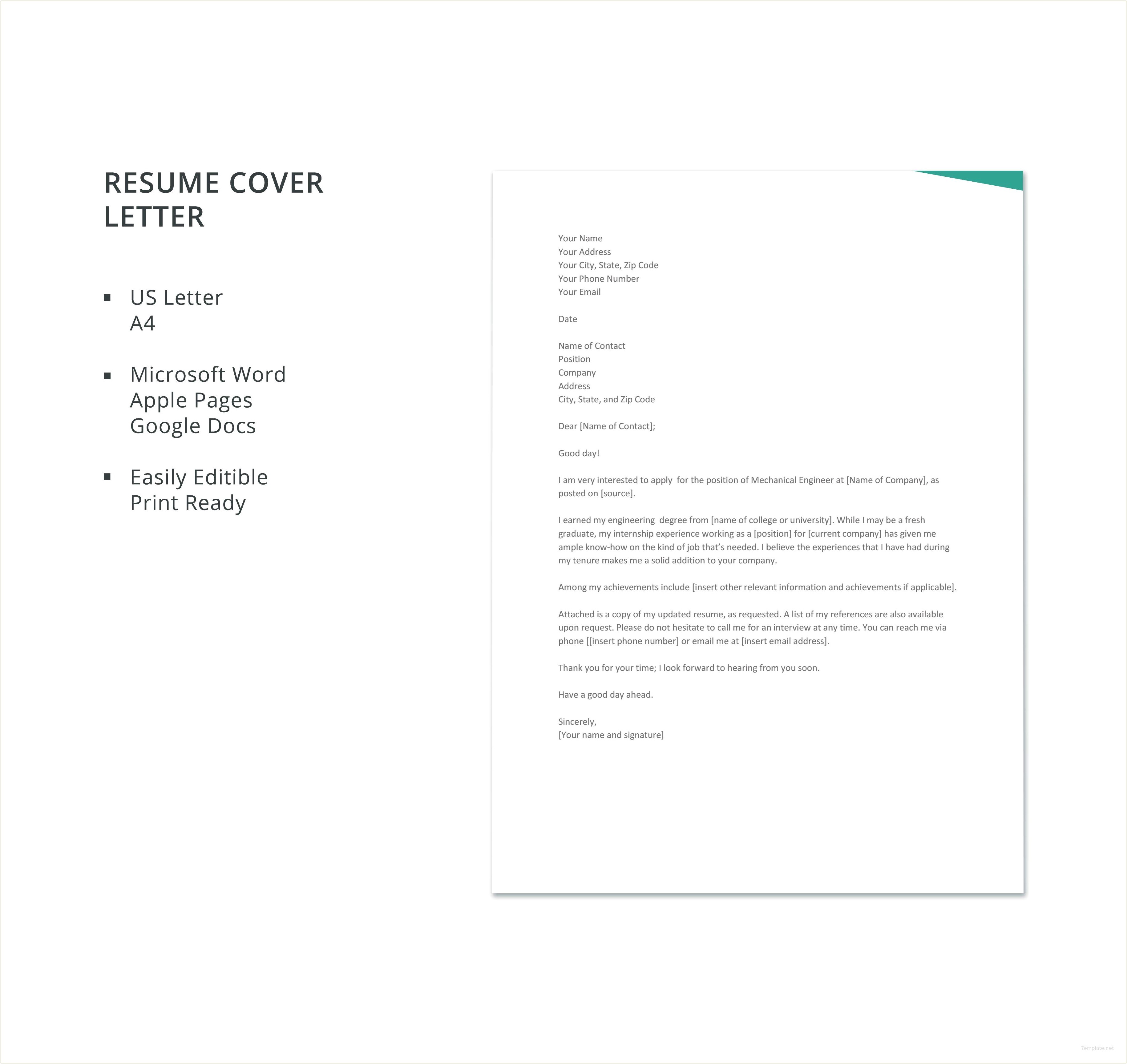 Google Docs Resume And Cover Letter Templates