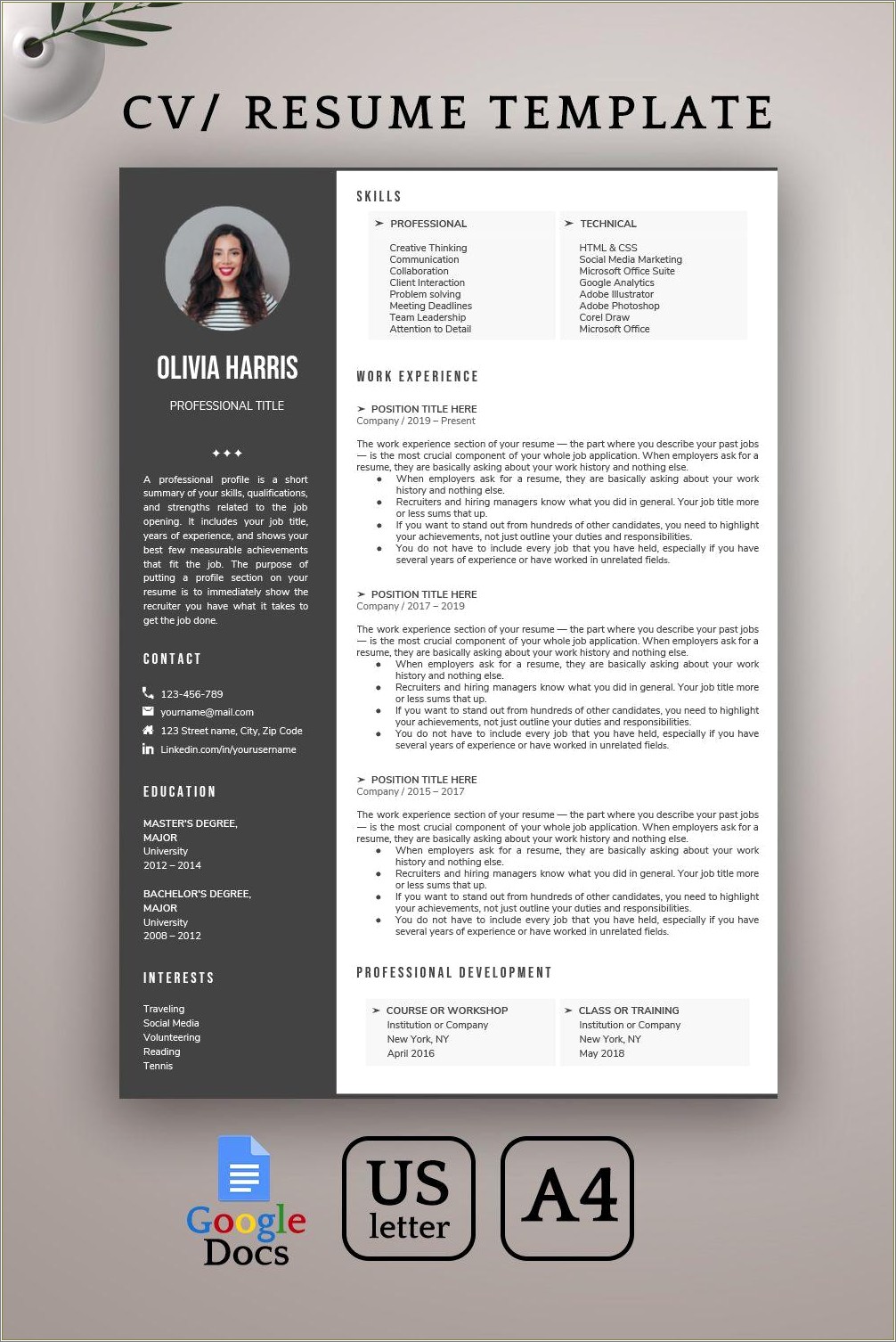 Google Docs Resume Template For Seniors