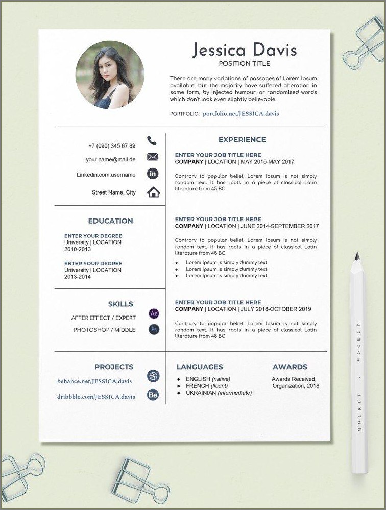 Google Docs Resume Template For Teachers