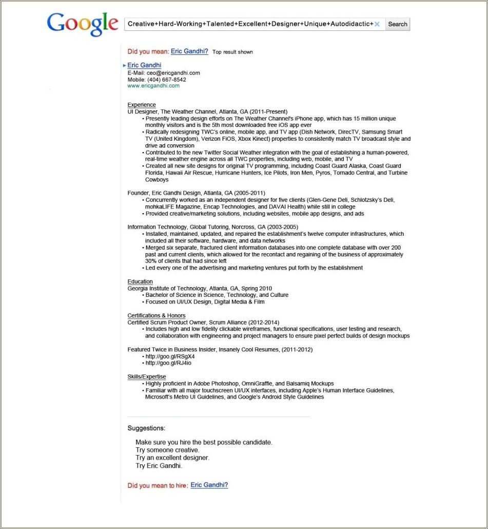 Google Resume For High School Student