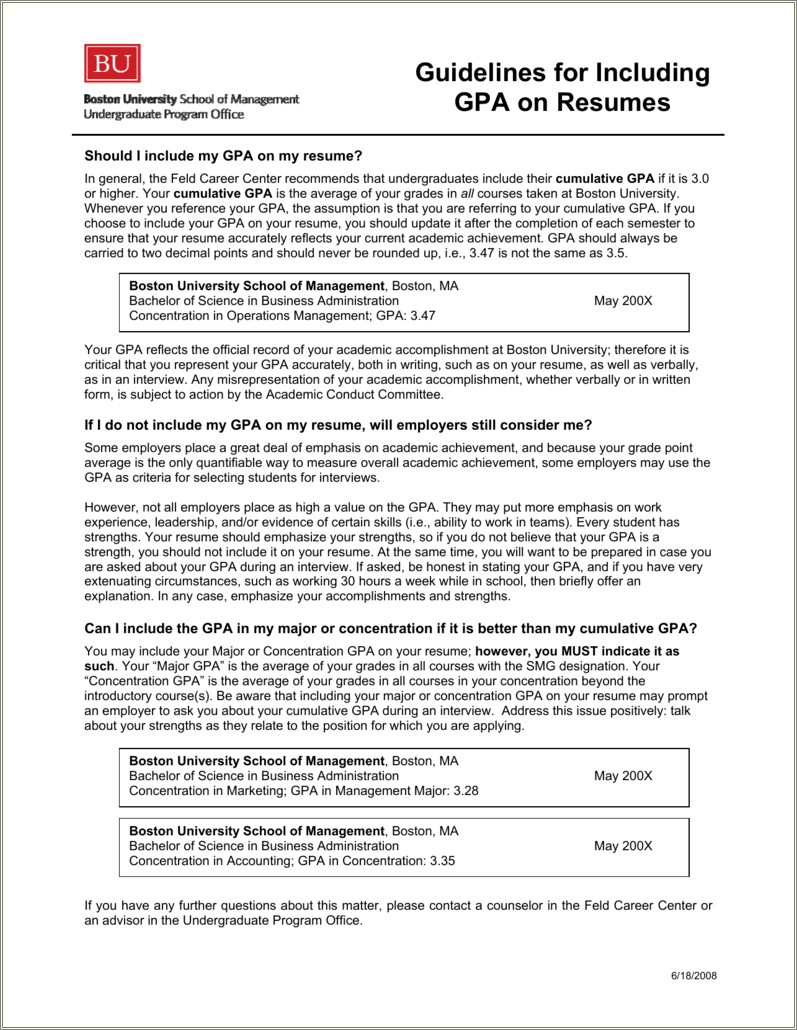 Gpa On Resume For Graduate School Round Up