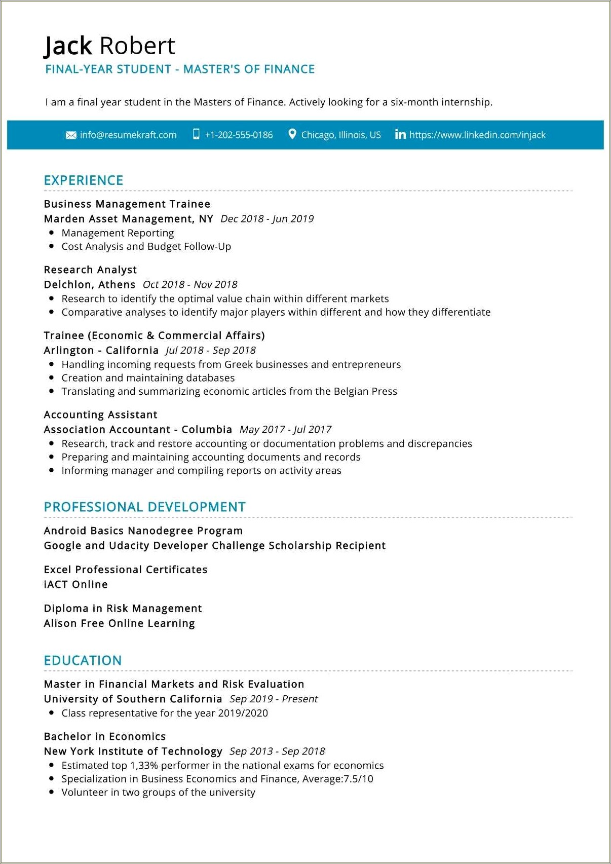 Grad School Resume Samples Columbia University