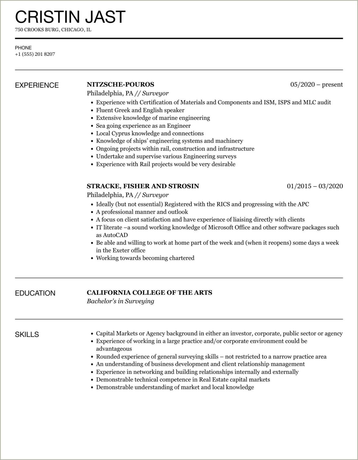 Grading And Surveying Job Description For Resume