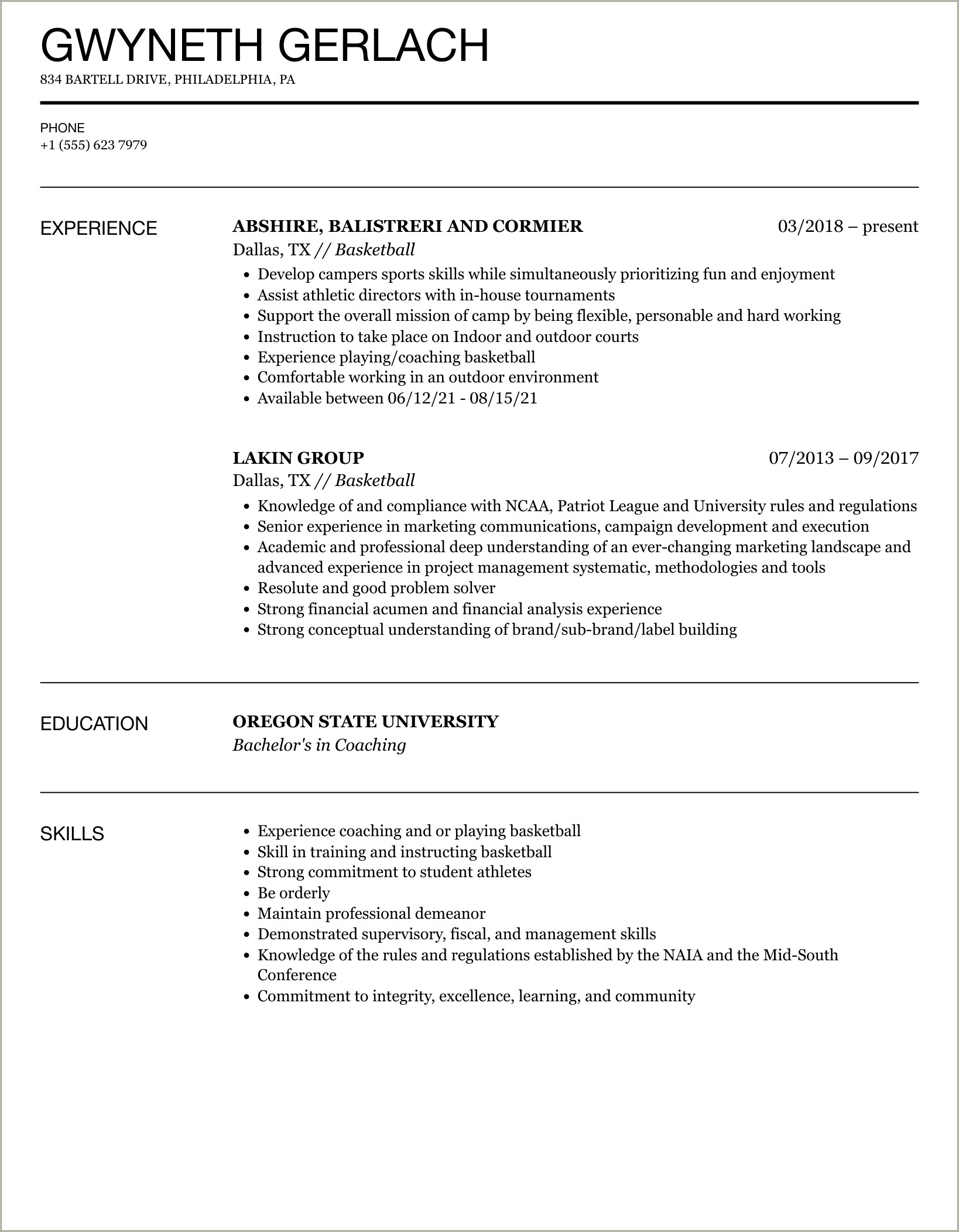 Graduation Coach For High School Students Resume Examples