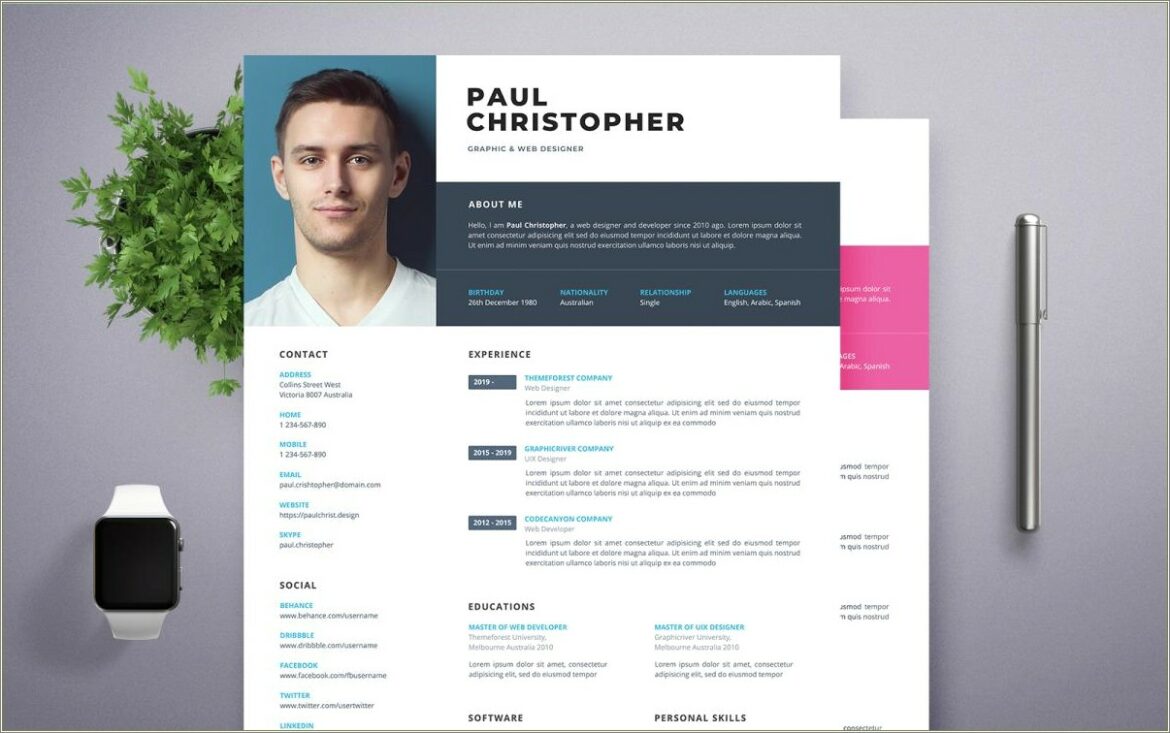 Graphic And Web Designer Resume Sample