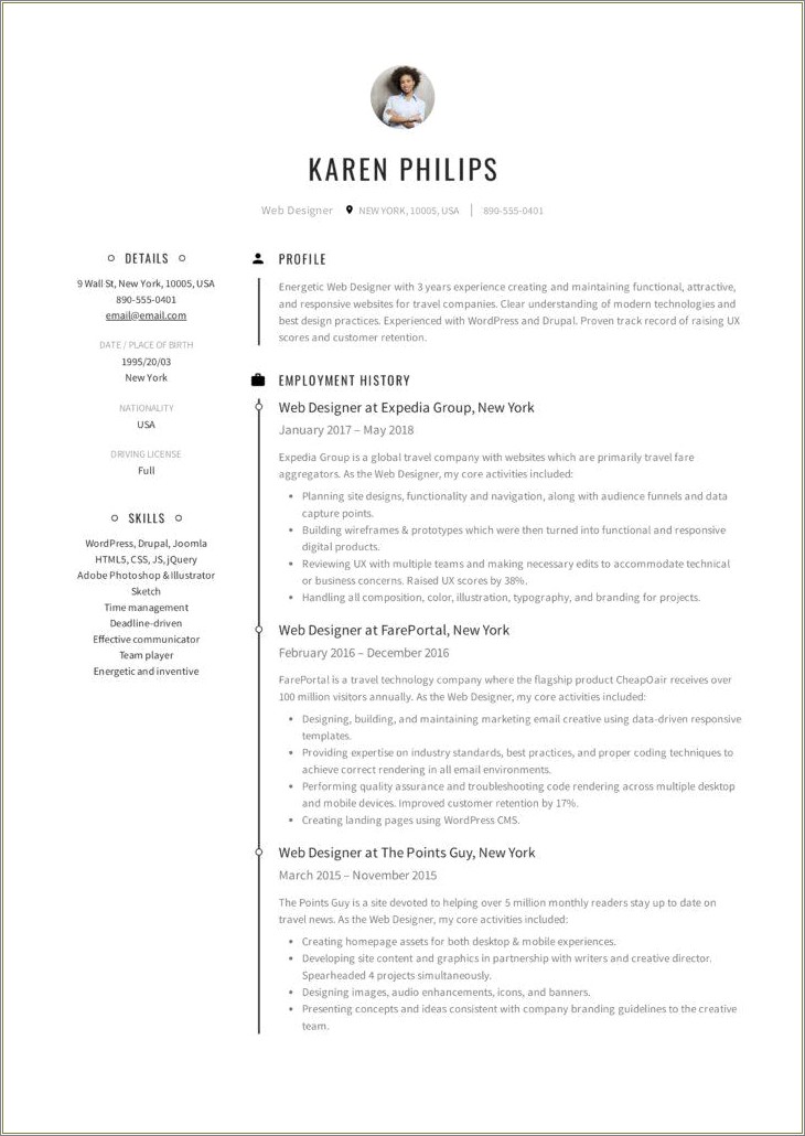 Graphic Design 2018 Resume Best Practices