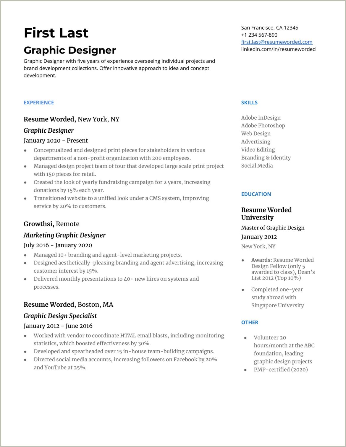 Graphic Design Skills To Put On Resume