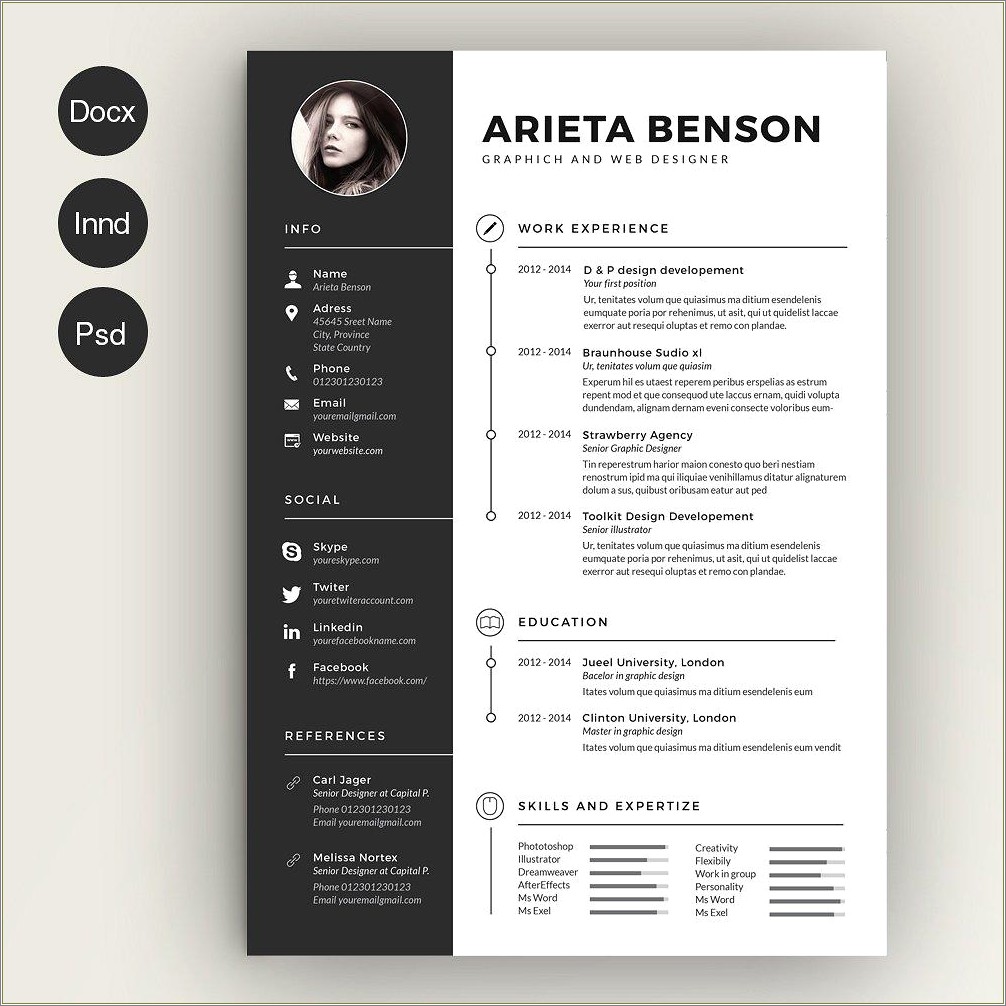 Graphic Designer Resume Skills And Systems