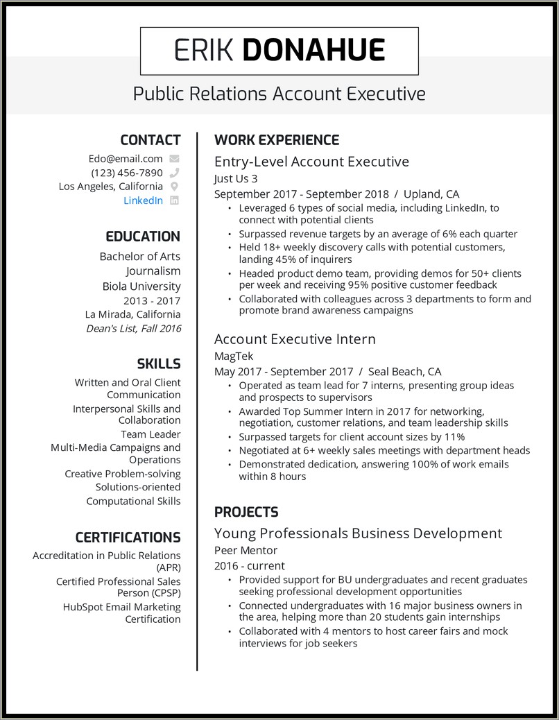 Guest Relation Executive Jobs Resume Sample