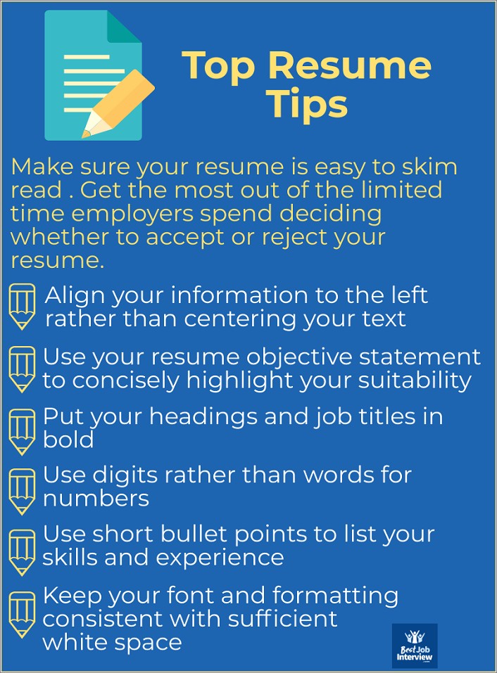 Guide To Writing A Good Resume