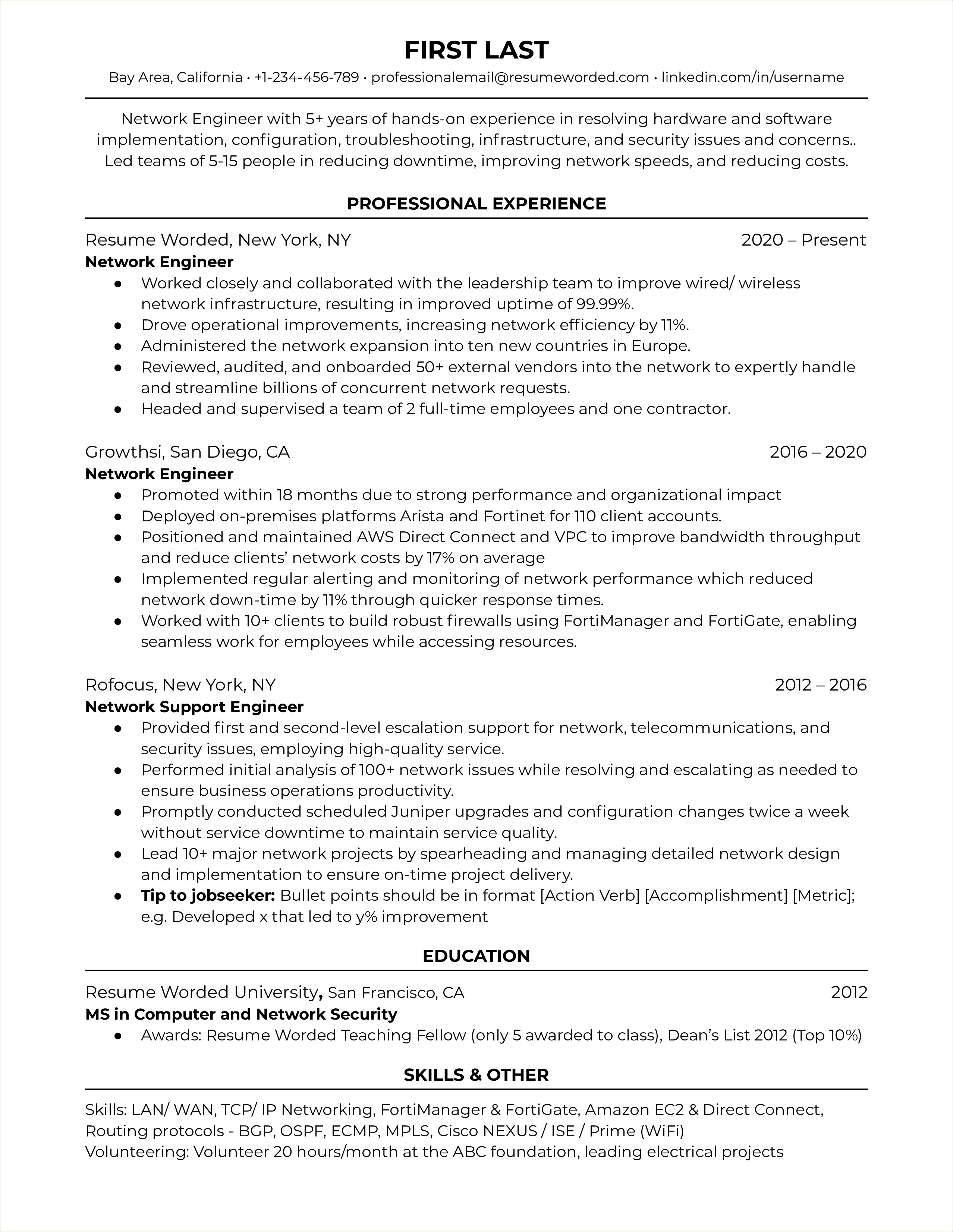 Hardware And Networking Resume Samples Doc