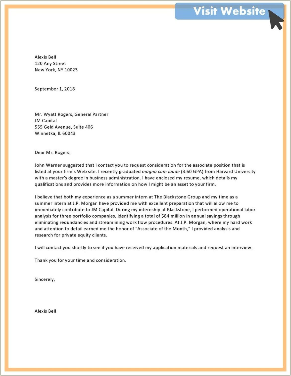 Harvard Resume Cover Letter Thank You Letter