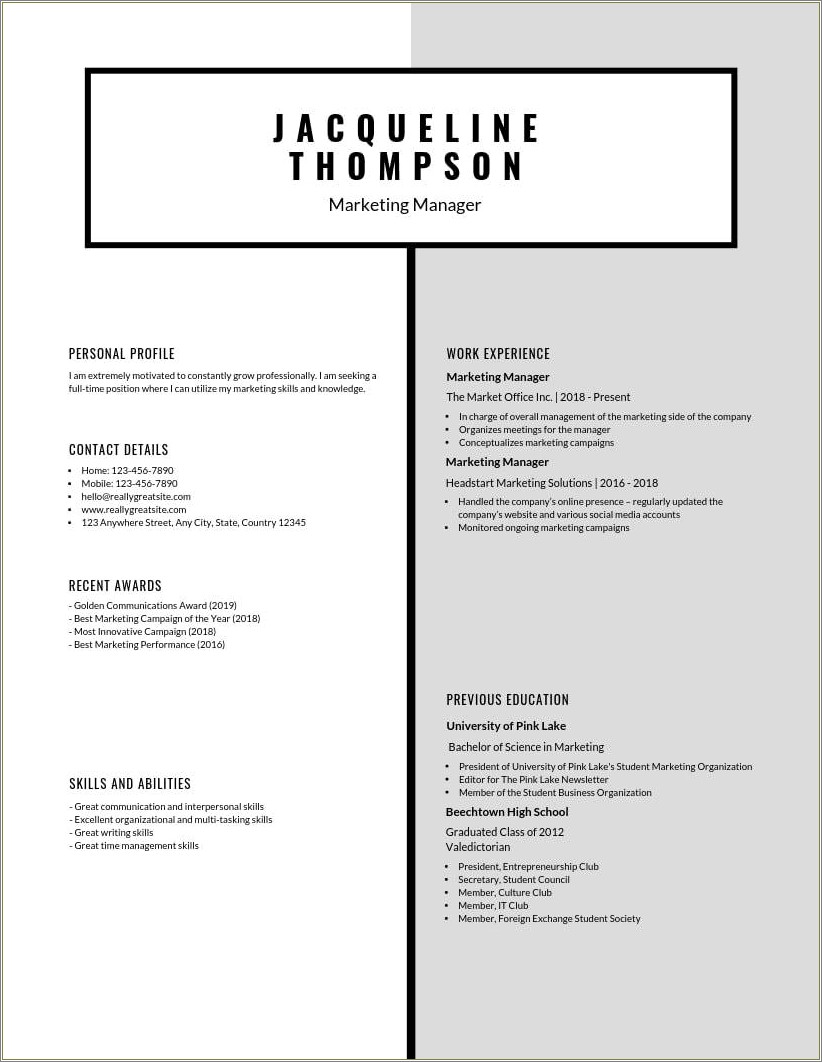 Have A Good Profile Statement For Resume