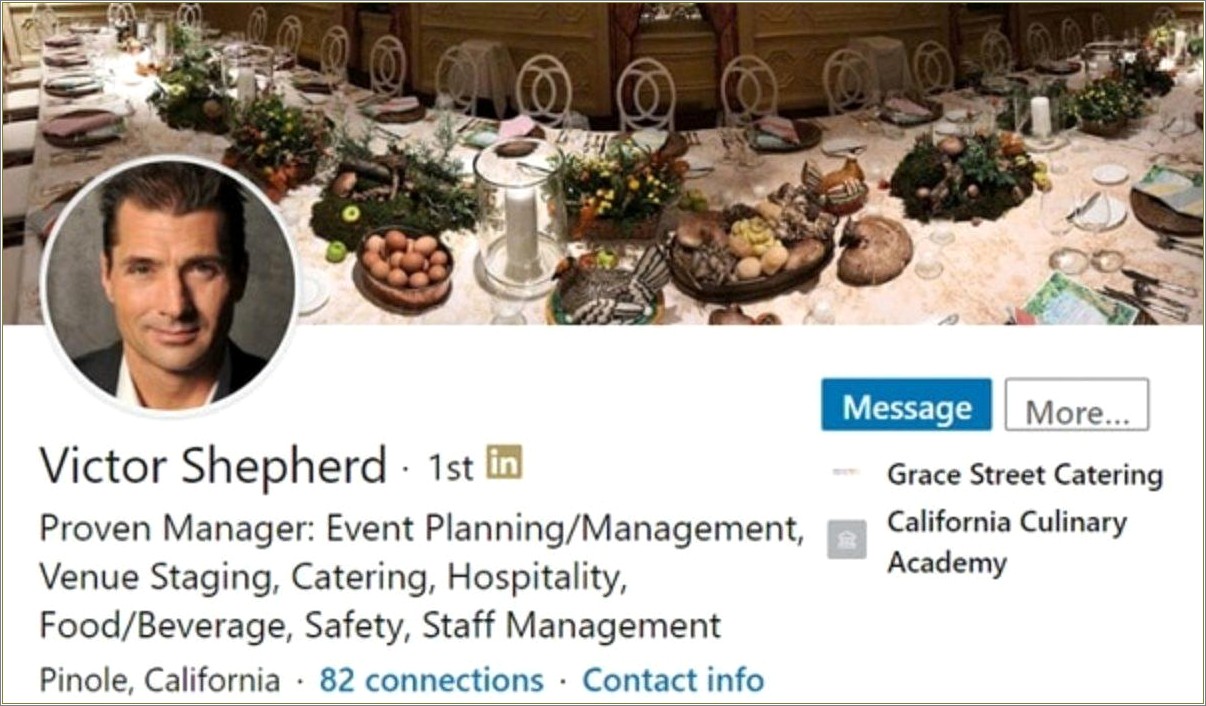 Headline On Resume Of Event Manager