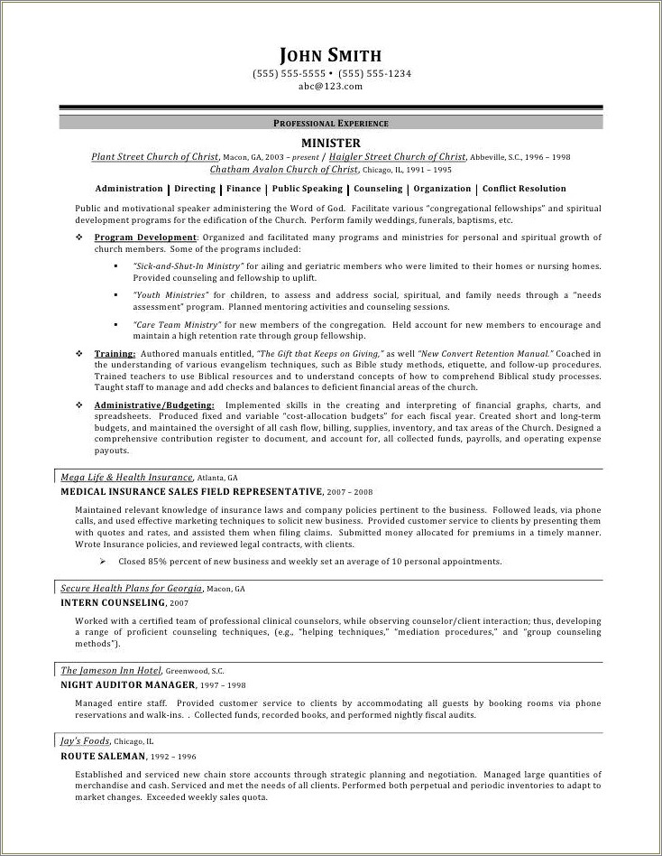 Healthcare Administration Resume With No Experience