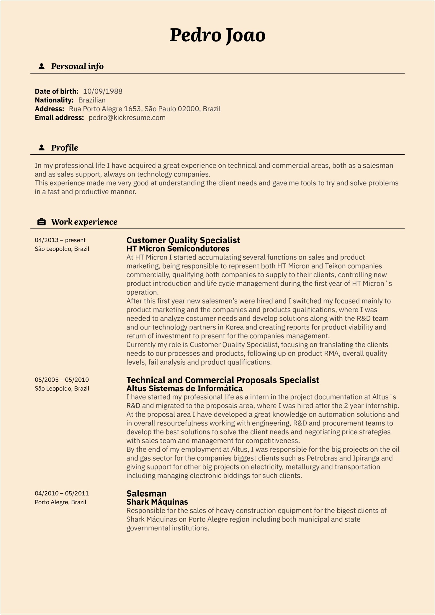 Heavy Equipment Sales Manager Resume Examples
