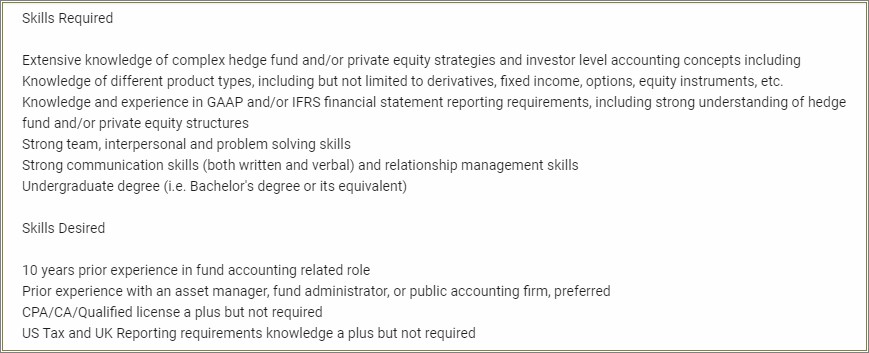 Hedge Fund Portfolio Manager Sample Resume