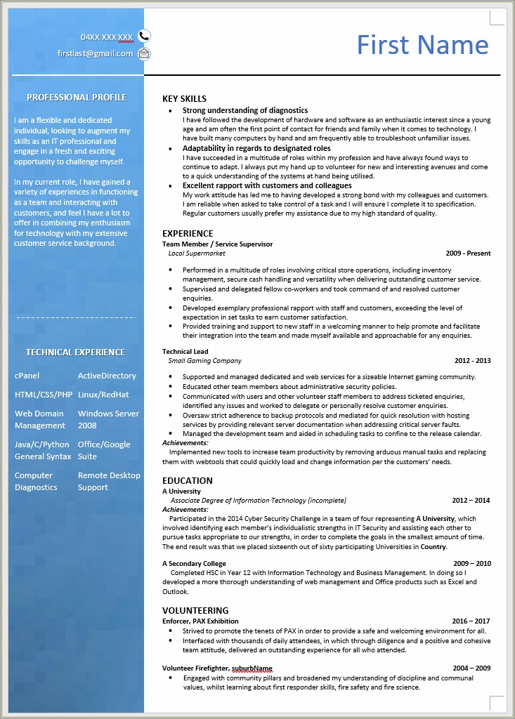 Help Desk Technician Job Description Resume