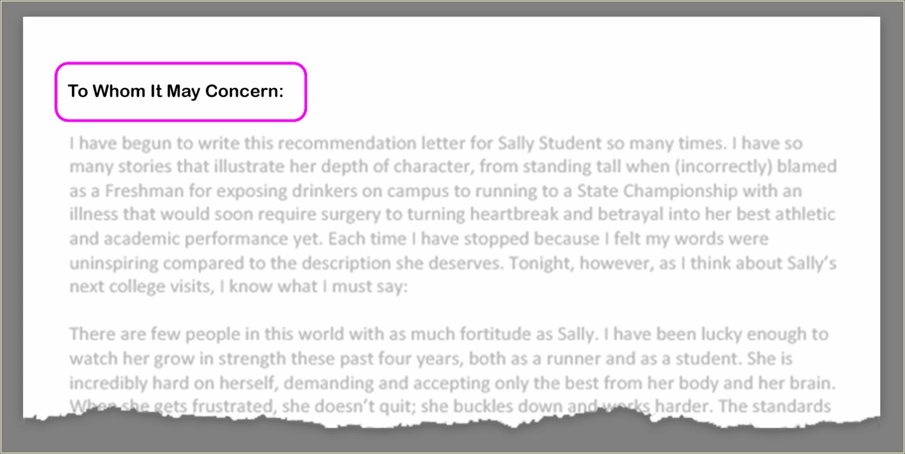 High School Resume For Letter Of Recommendation