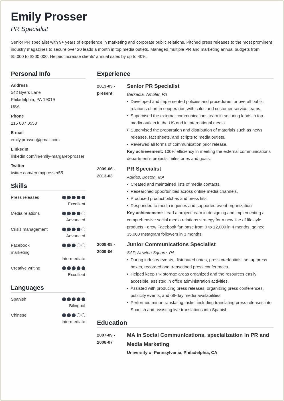 High School Resume Free Google Docs