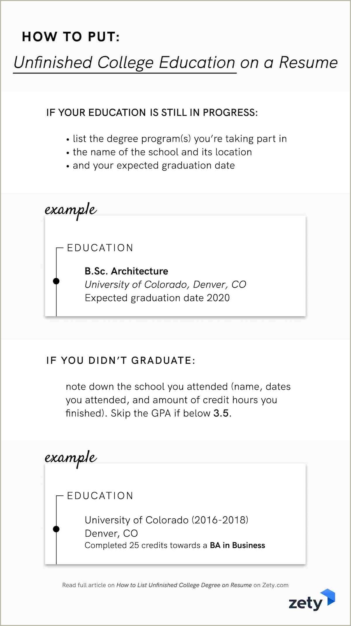 Howt O Format Still In School On Resume