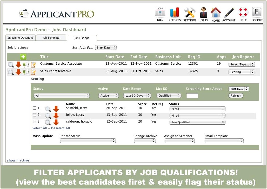 Hr Screening Of Resume Candidate Example