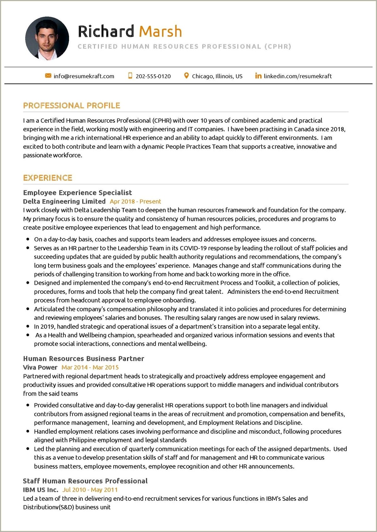 Human Resource Generalist Job Description Resume