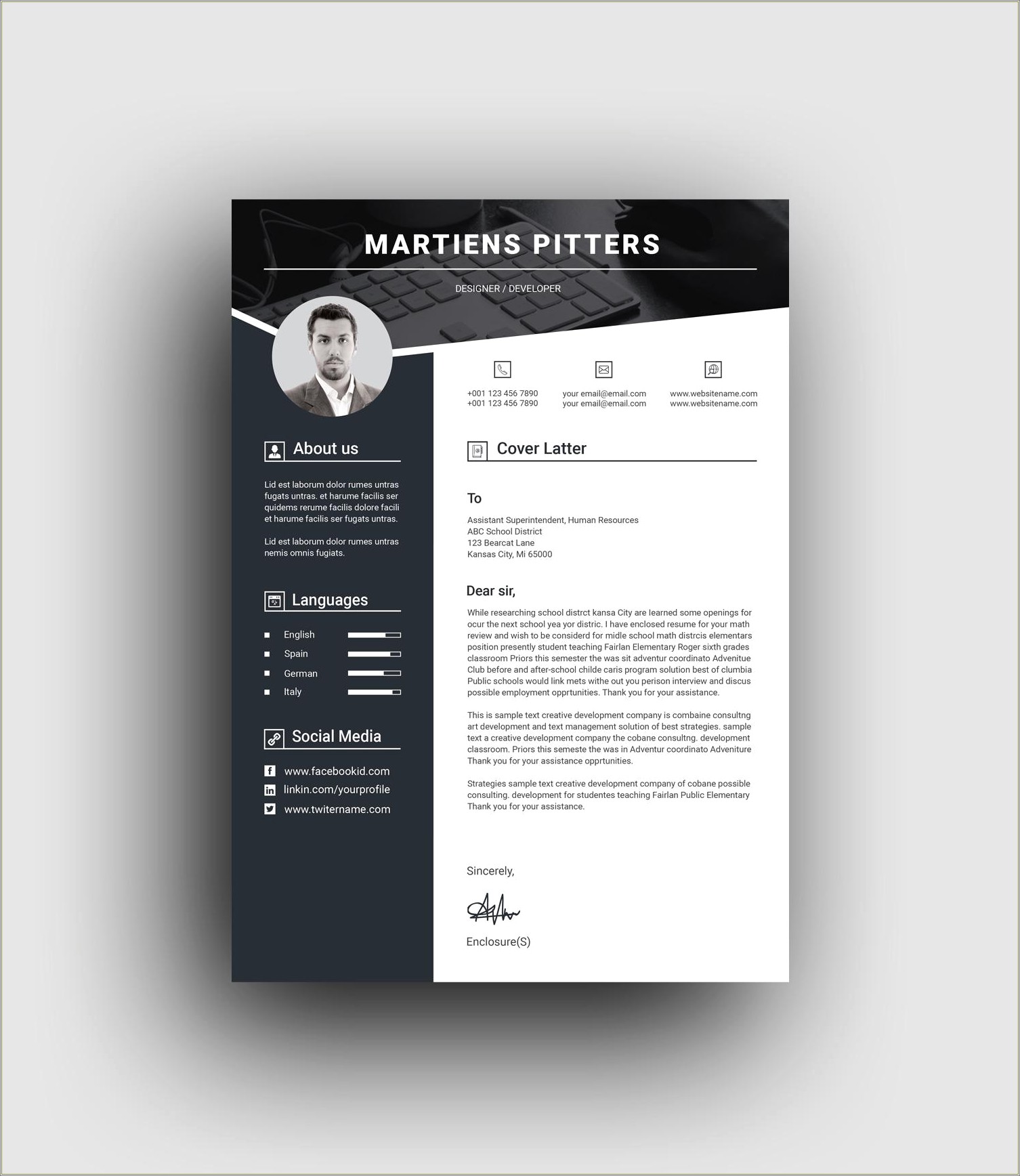 Human Resource Graduate School Resume Template