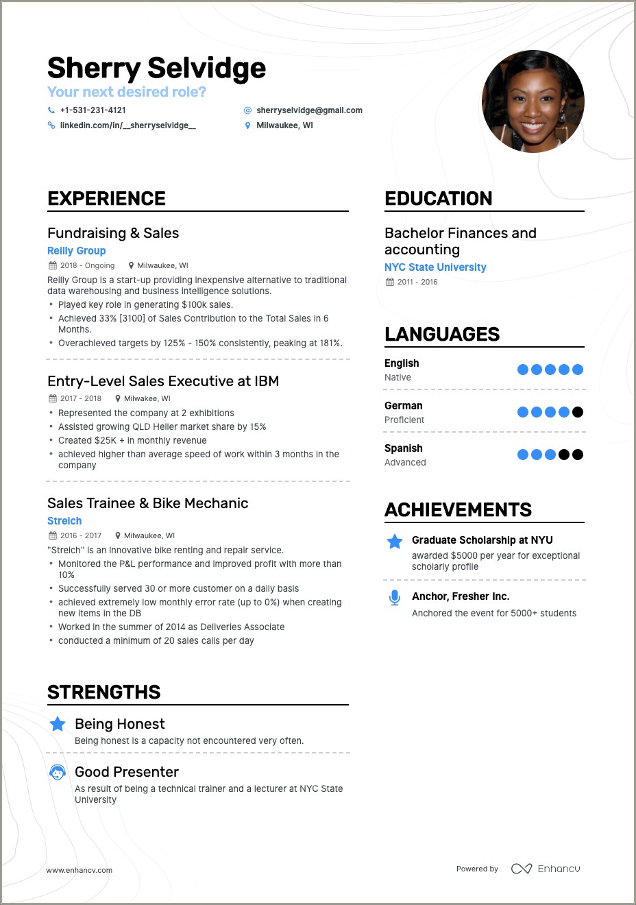 Hybrid Resume Format With No Experiance