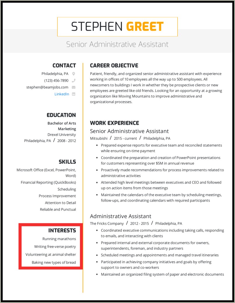 I Don't Have Much Experience Resume