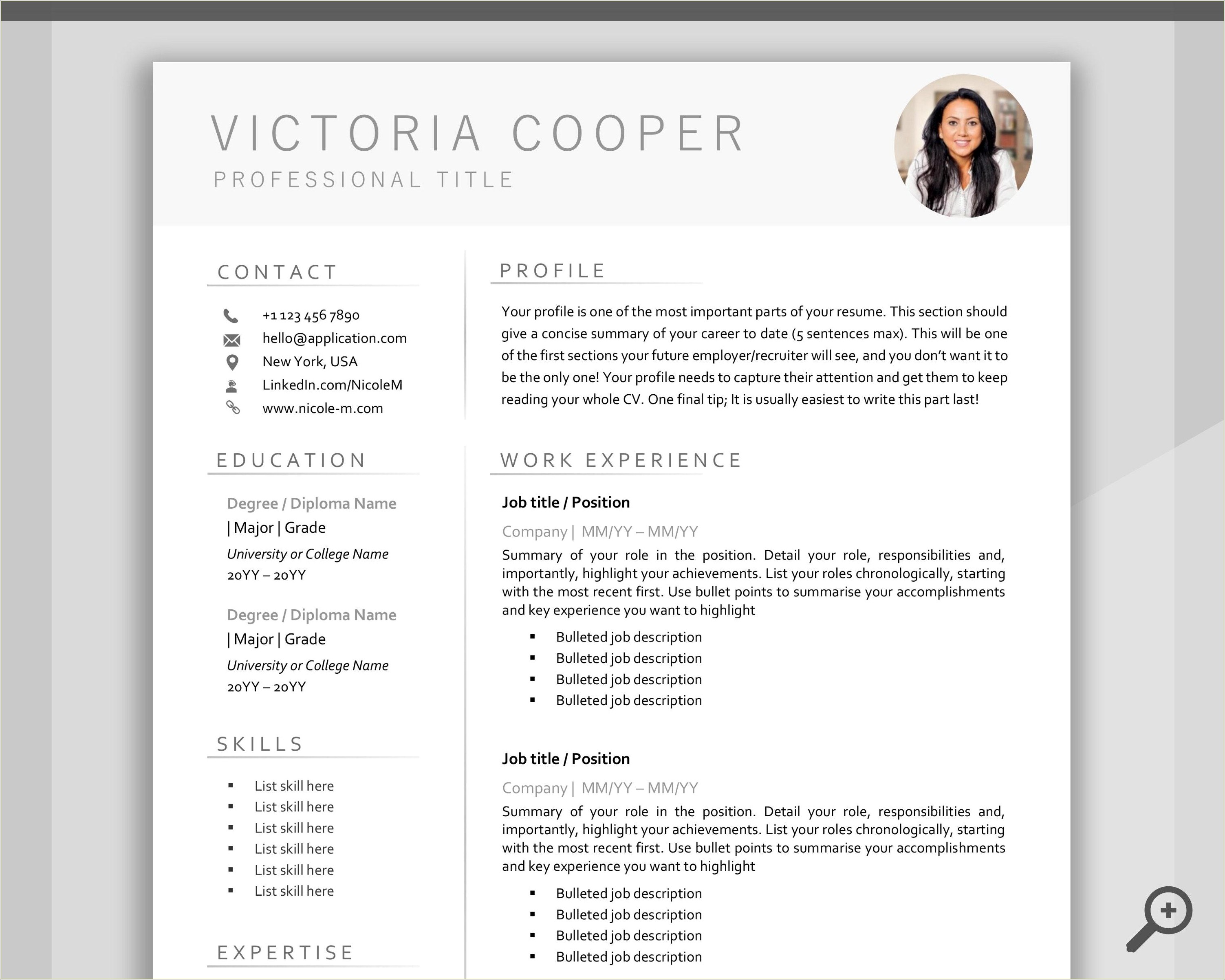 I Need A Free Template Resume