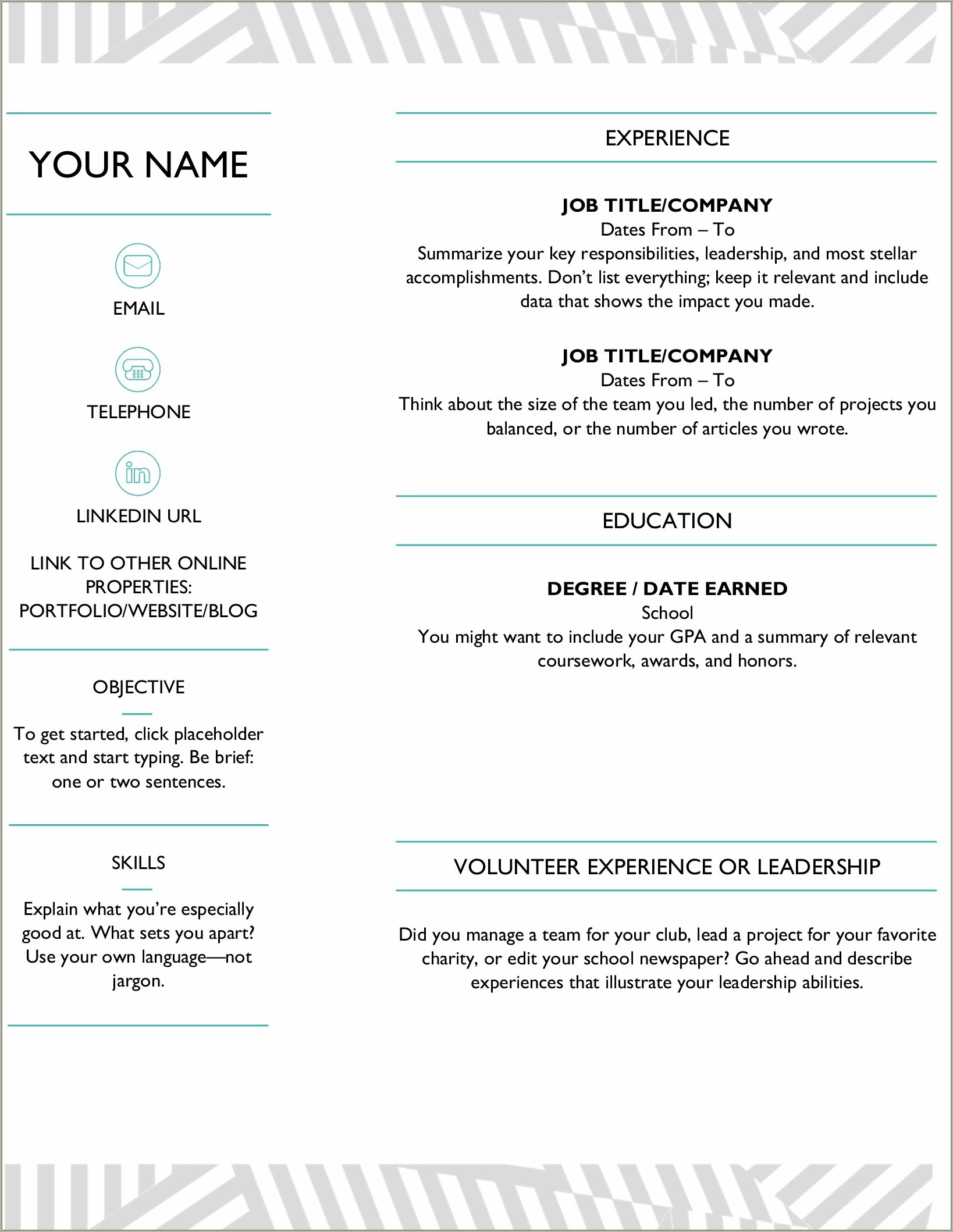 I Use A Word Resume Template