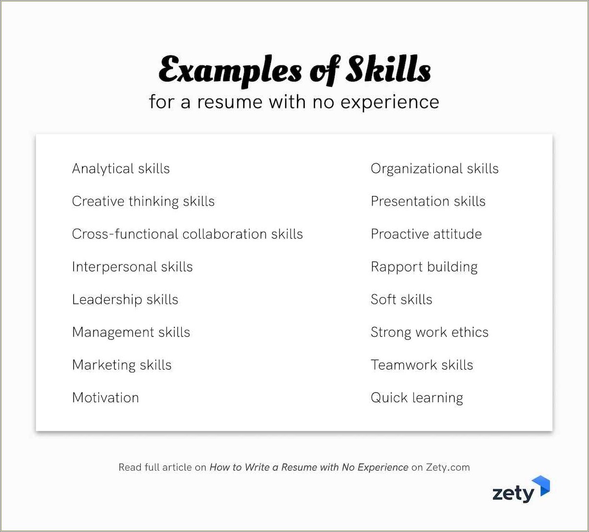 Ideas For Skills And Strengths On Resume