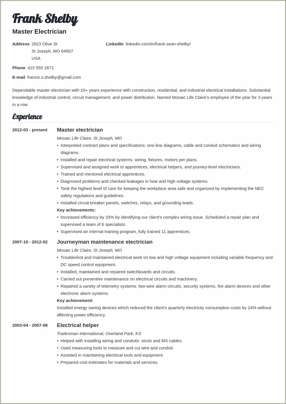 Importance Of Using Descriptive Words On Resume
