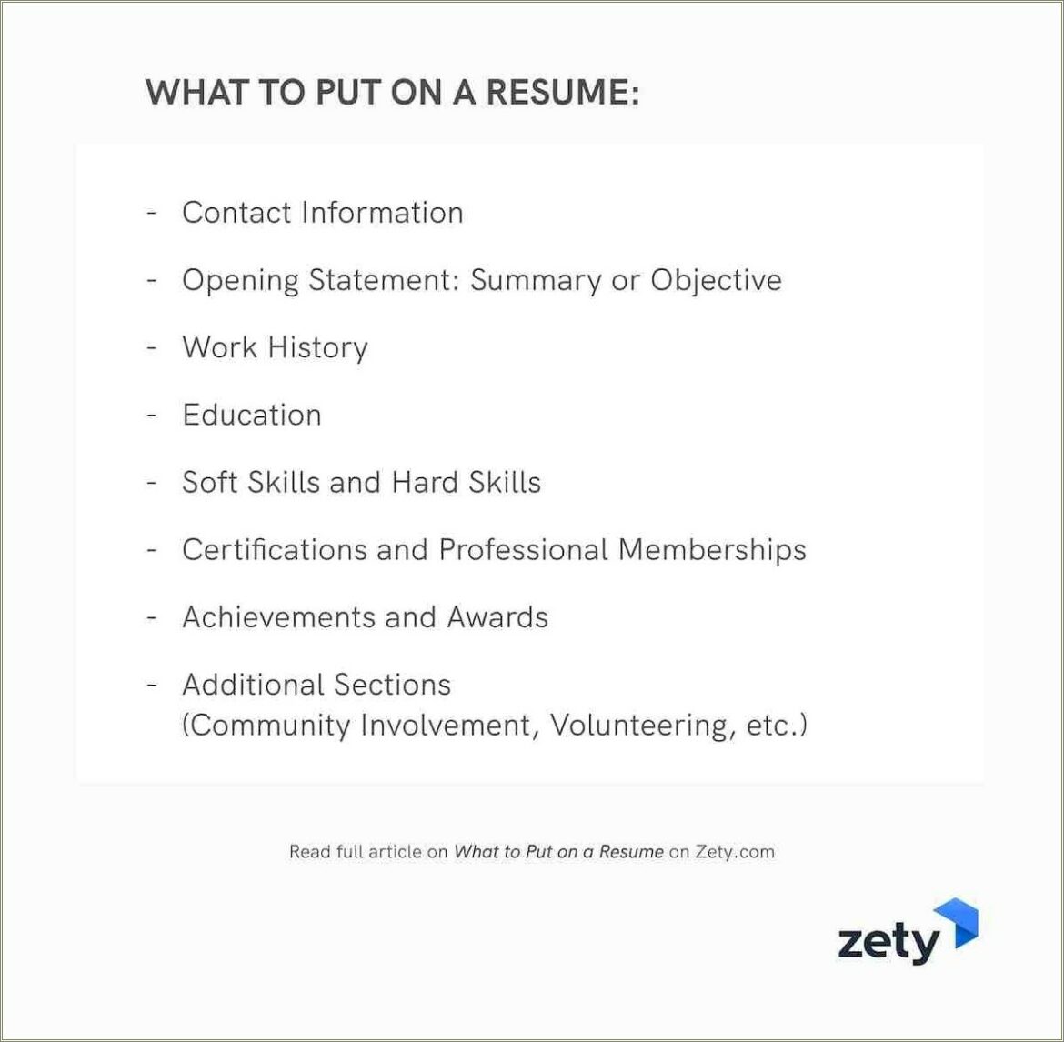 Impressive Things To Put On Your Resume