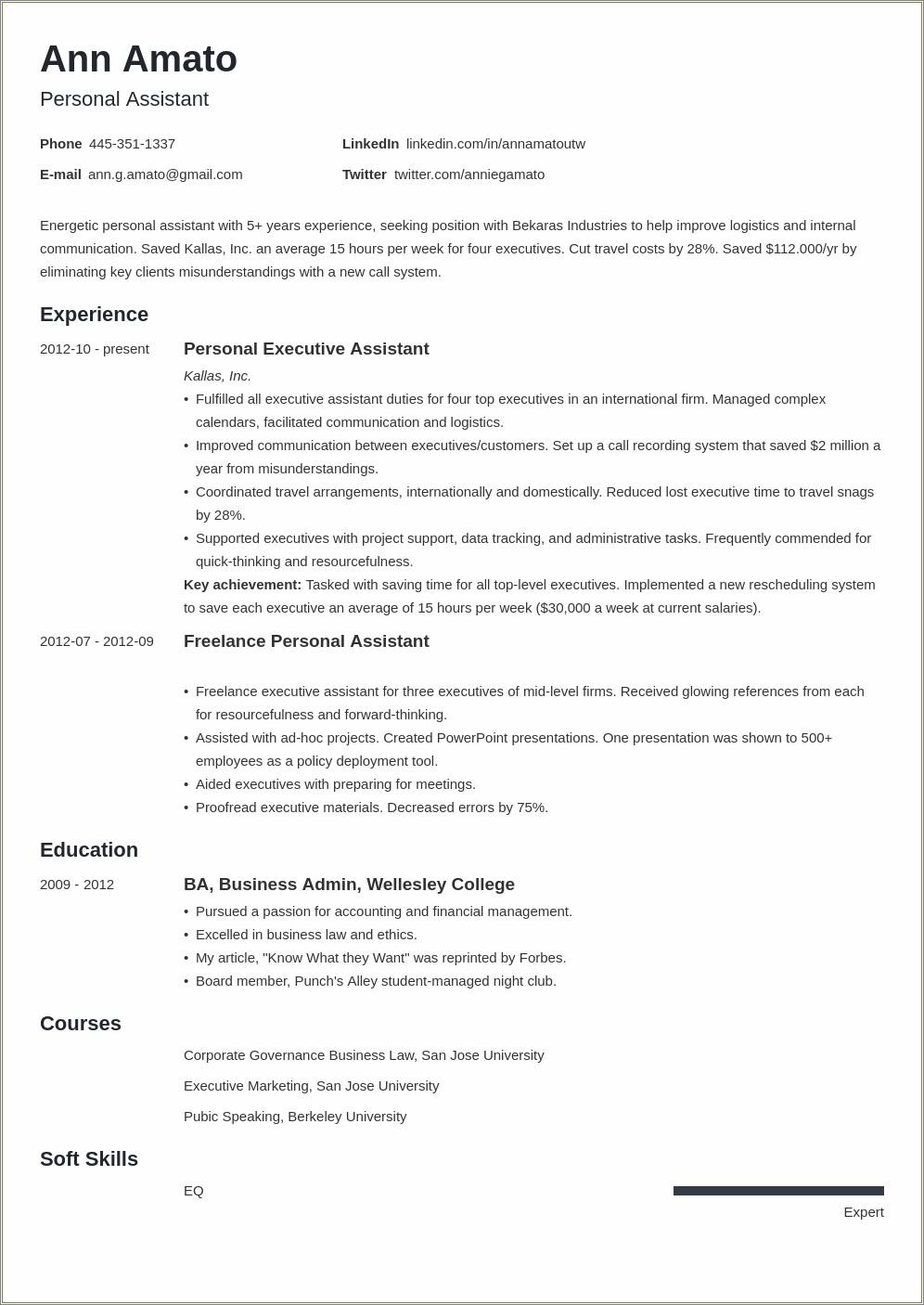 In A Resume Is Job Date Format