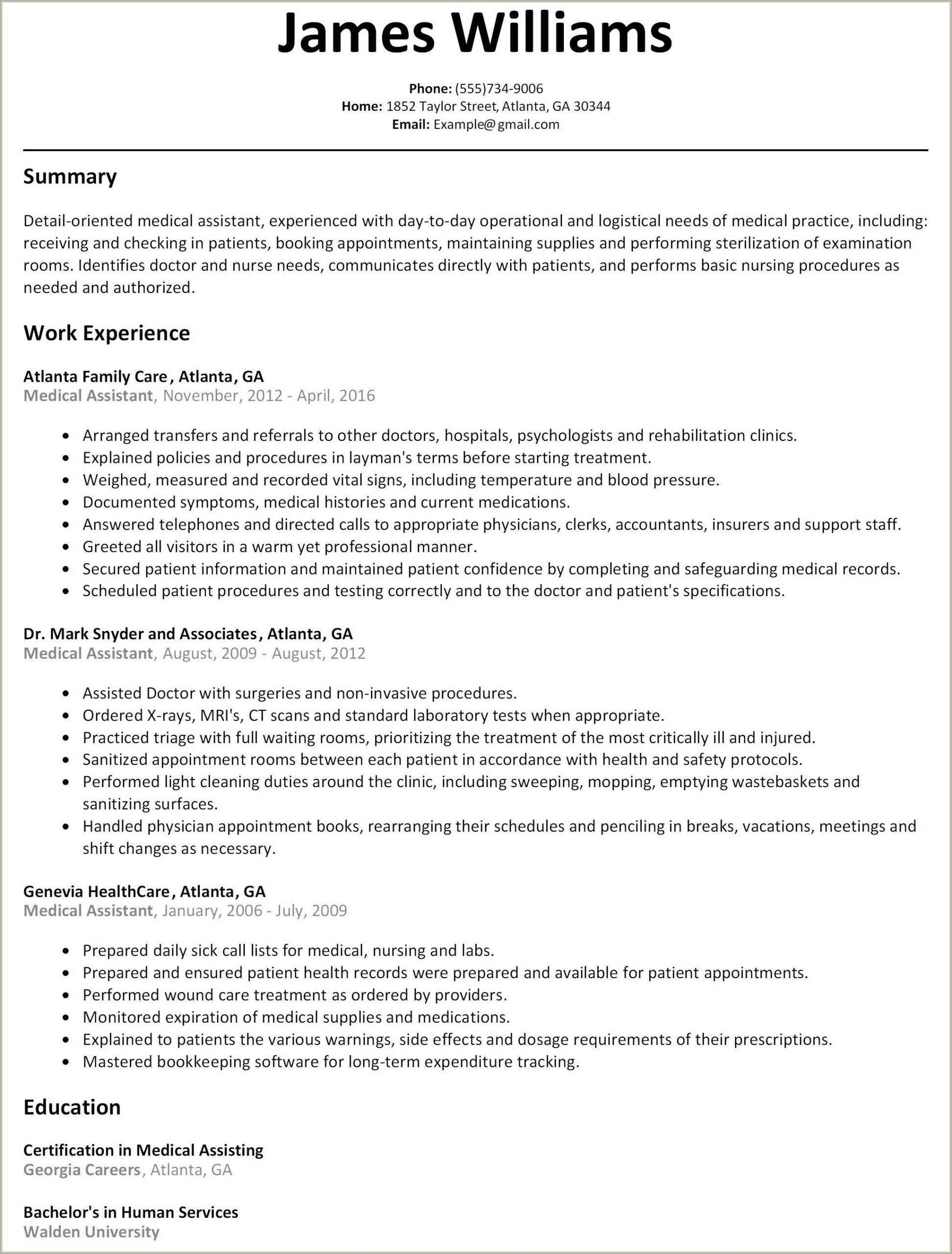 In Home Care Support Provider Resume Samples