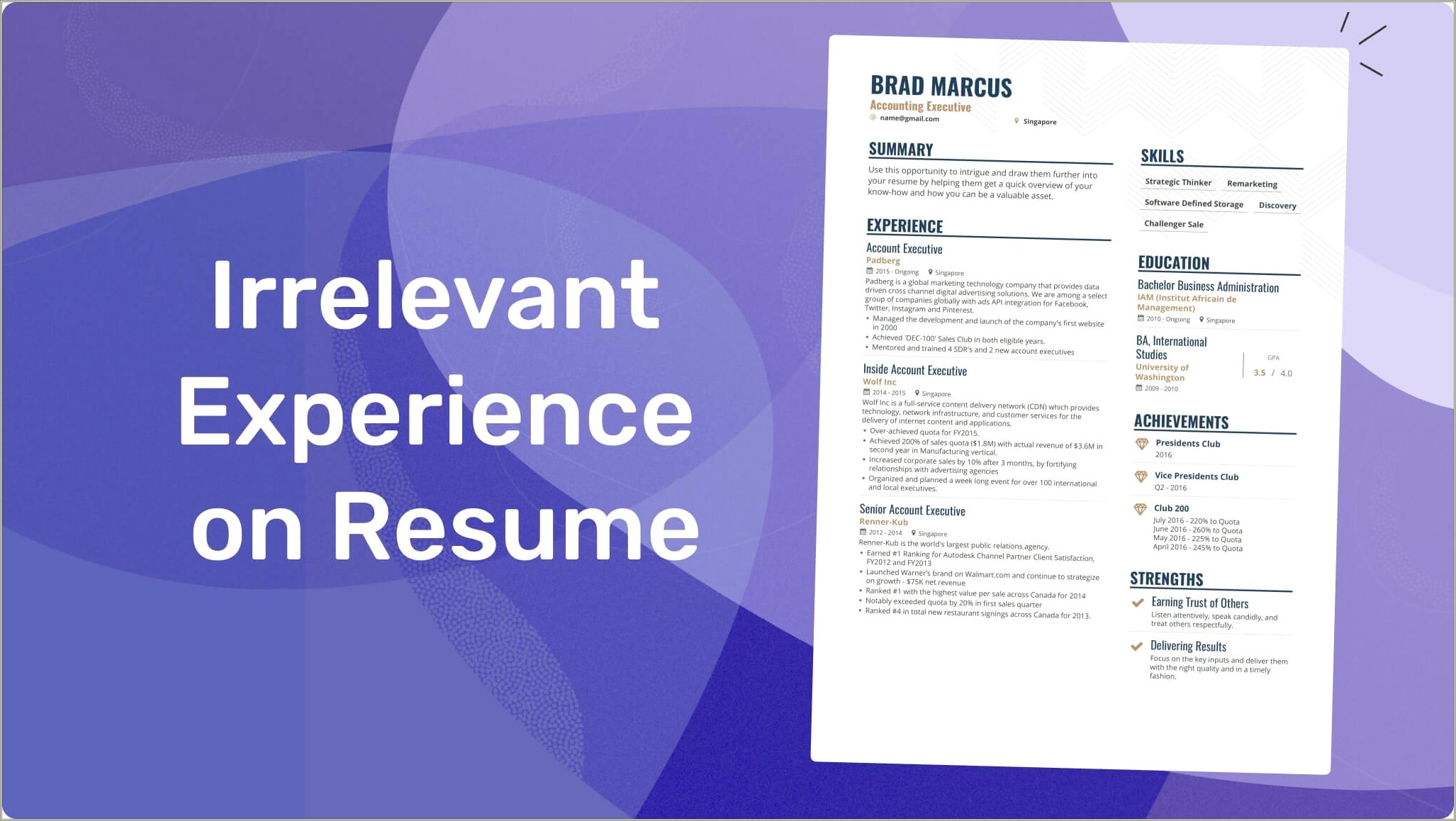 Include Irrelevant Work Experience On Resume