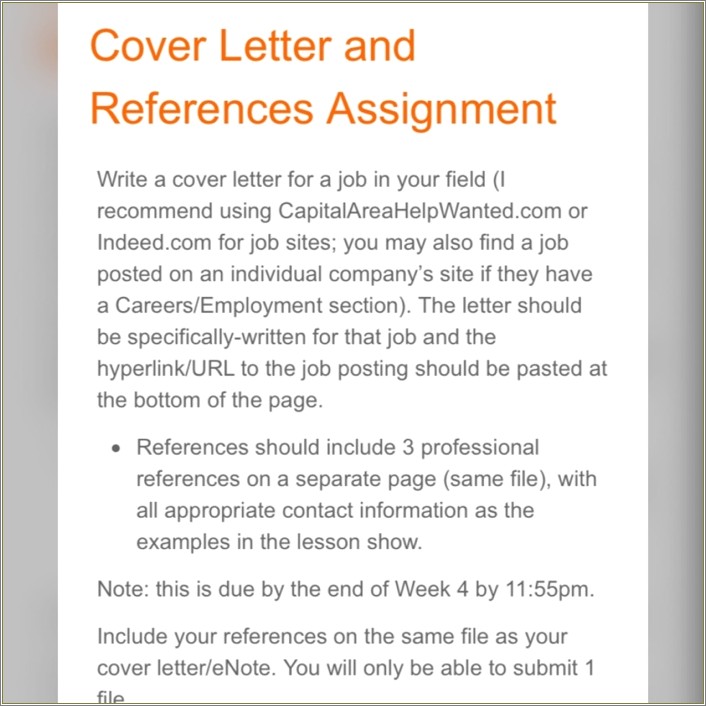 Include References In Cover Letter Or Resume