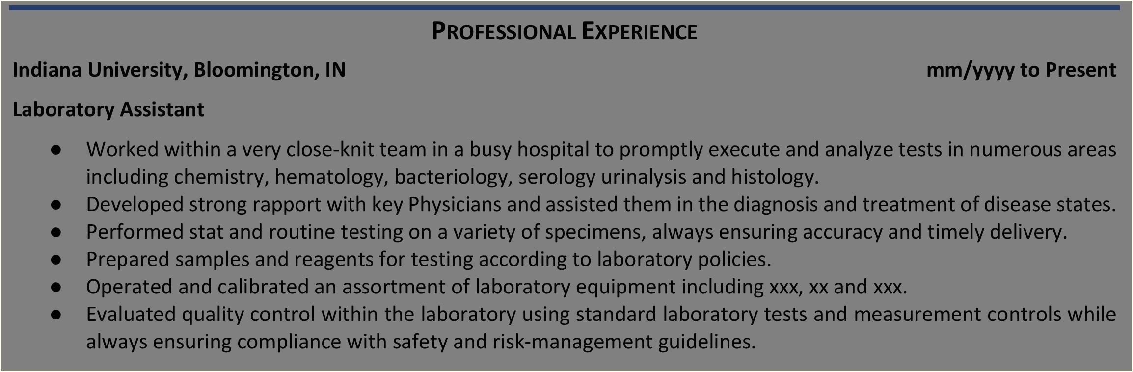 Include Work Experience In Medical School Resume