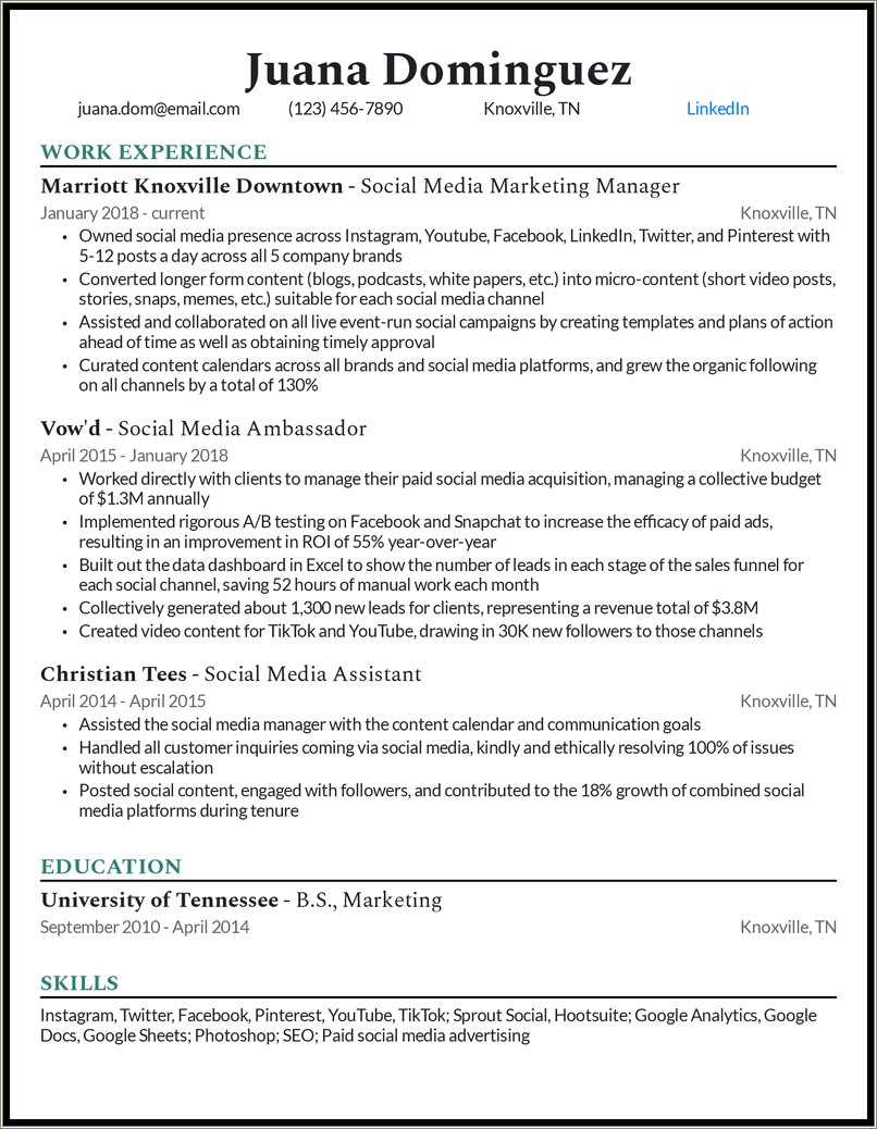 Including Social Media Skills On Resume