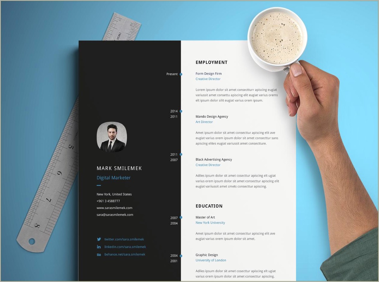Indesign Creative Resume Template Download Free