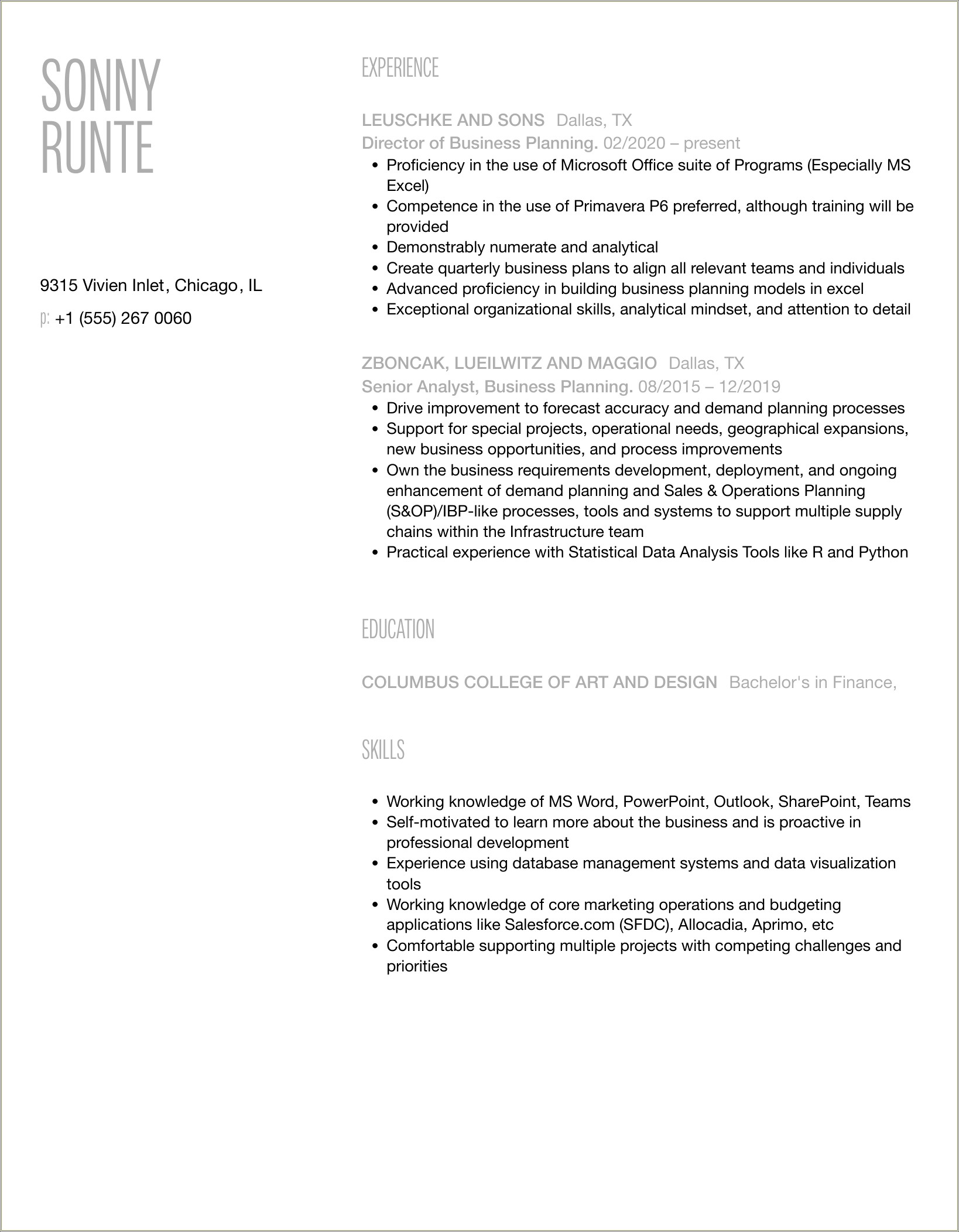 Individual Development Plan Examples For Resume Writing Business