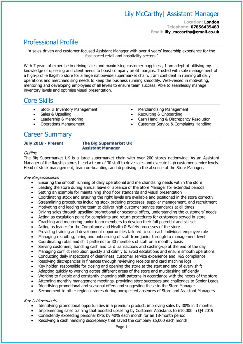 Individual Giving Manager Non Profit Resume