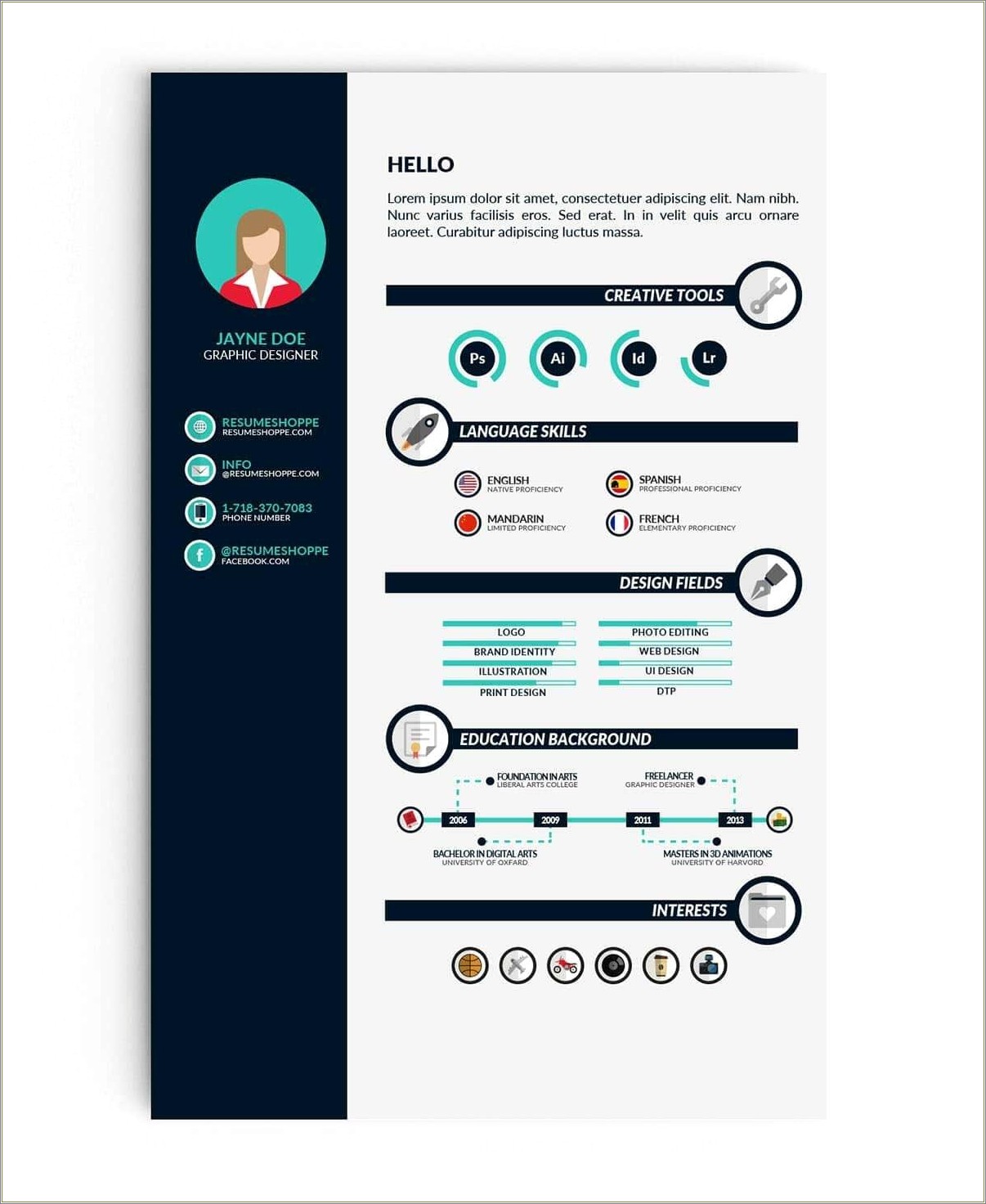 Infographic Resume Template Free Download Word