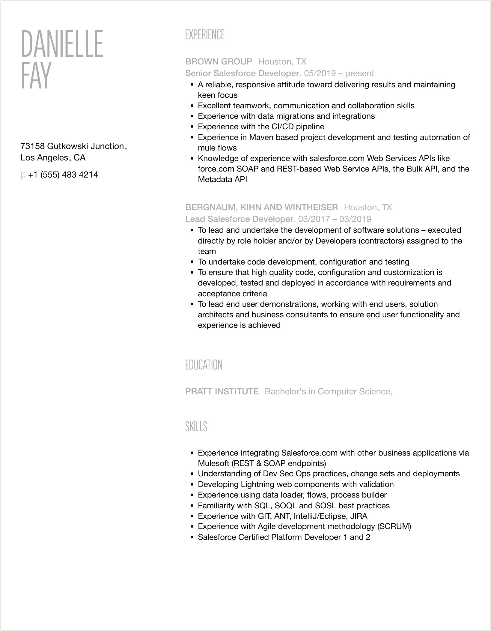 Informatica Resume For 7 Years Experience Dice Hireitpeople