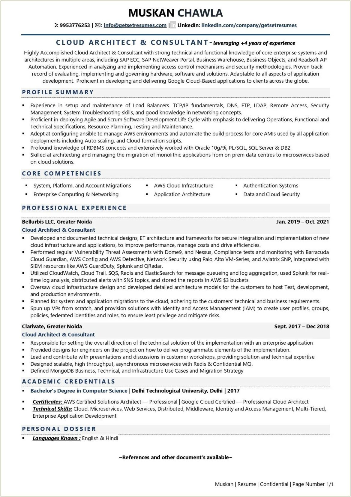 Information Technology Resume Objective Palo Alto